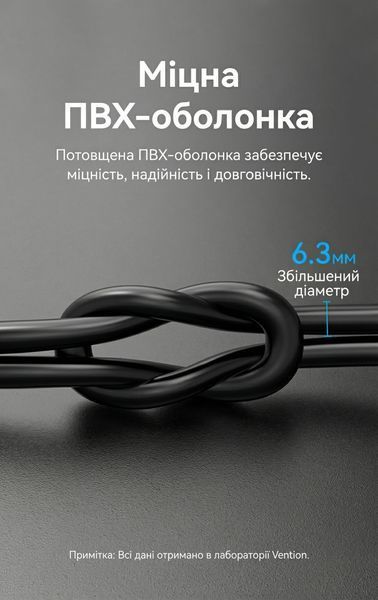 Патч-корд Vention 12м Cat8 SFTP 40 Гбіт/с 2000 МГц RJ45 безкиснева мідь Чорний IKKBM фото