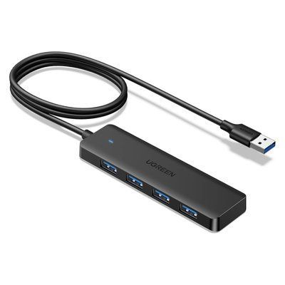 USB-хаб Ugreen CM219 1 м USB 3.0 на 4 порти USB-A Чорний (35574) 35574 фото