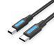 Кабель Vention 0.5 м USB-C на Mini USB передача данных 480 Мбит/с ток 2 А для камер и дисков усиленные разъемы Черный COWBD фото 1