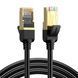 Мережевий кабель UGREEN 3 м Cat 7 RJ45 10 Гбіт/с екранований мідний круглий Чорний 11270 фото 1