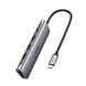 USB-хаб Ugreen 5-в-1 USB-C на HDMI 4K 60Hz 3 порта USB 3.0 5 Гбит/с Power Delivery 100 Вт алюминиевый корпус серый 70495 фото 1