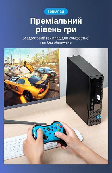 USB-адаптер Bluetooth Vention 5.0 радиус действия 20 м поддержка до 7 устройств одновременно для ПК и ноутбука совместимость Windows Белый CDSW0 фото