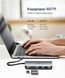 Хаб USB-C Ugreen 9 в 1 HDMI 4K VGA RJ45 1000 Мбит/с PD 100 Вт 3xUSB 3.0 SD MicroSD алюминиевый темно-серый 40873 фото 4