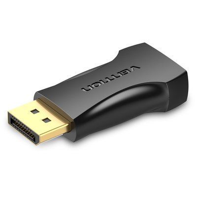 Адаптер Vention DisplayPort на HDMI 4K 30Hz передача аудіо та відео позолочені конектори для ноутбука та ПК Чорний HBPB0 фото