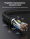 Мережевий кабель UGREEN 3 м Cat 7 RJ45 10 Гбіт/с 600 МГц екранований нейлонове обплетення Чорний 80424 фото 5