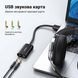 Внешняя звуковая карта Ugreen 15 см USB 2.0 на 2х3.5 мм jack раздельные порты для микрофона и наушников чип C-Media шумоподавление поддержка TRS для ПК PS5 Черный 30724 фото 8