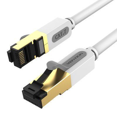Сетевой кабель Vention 1м Cat.7 SFTP RJ45 10 Гбит/с 600 МГц позолоченные контакты Серый ICDHF фото