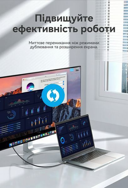 Кабель Vention 1м USB-C на HDMI 4K 60Hz UHD поддержка HDCP 2.2 позолоченные коннекторы хлопковая оплетка Серый CRHHF фото