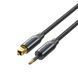 Аудіокабель оптичний Vention 10 м Toslink на Mini Toslink 3.5 мм Hi-Fi підтримка Dolby DTS алюмінієвий корпус бавовняне обплетення Чорний BKCBL фото 1