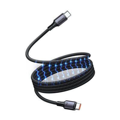 Кабель магнитный плетеный Vention 1 м USB-C на USB-C 240 Вт PD 3.1 Черный (TSABF) TSABF фото