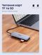 USB-C хаб UGREEN 15 см 9-в-1 HDMI DisplayPort VGA 4K 60 Гц RJ45 Gigabit Ethernet USB 3.0 SD TF PD 100 Вт Серый 70301 фото 7