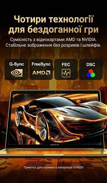 Кабель DisplayPort Ugreen 3 м DP 1.4 8K 60Hz 4K 240Hz 32.4 Гбит/с поддержка HDR G-Sync FreeSync нейлоновая оплетка Черный 25906 фото