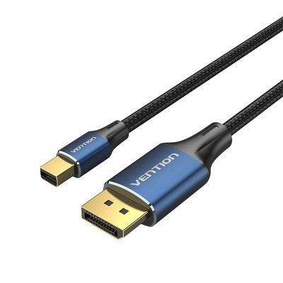 Кабель Vention 2м Mini DisplayPort на DisplayPort v1.4 8K 60Гц 4K 144Гц двусторонний хлопковая оплетка синий HCFLH фото