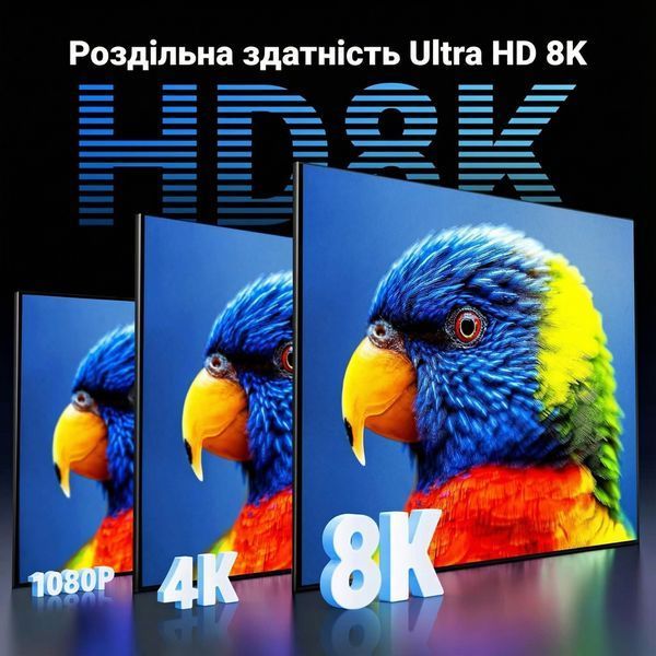 Кабель HDMI Ugreen 1.5 м HDMI на HDMI версия 2.1 48 Гбит/с поддержка 8K 60 Гц и 4K 240 Гц HDR10+ eARC нейлоновая оплетка Черный 80402 фото