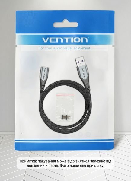 Магнітний кабель 2-в-1 Vention 0.5 м USB-A на Micro USB / USB-C 5 А швидка зарядка нейлонове обплетення передача даних Сірий CQNHD фото