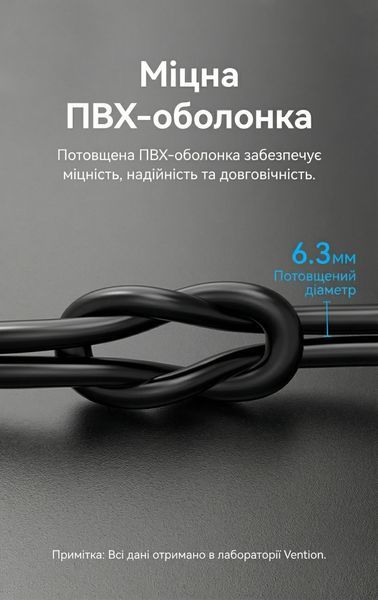 Патч-корд Vention 2 м Cat8 SFTP RJ45 40 Гбіт/с 2000 МГц безкиснева мідь Чорний IKKBH фото