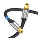 Оптичний аудіокабель Vention 1 м Toslink S/PDIF підтримка Hi-Fi 5.1 Dolby DTS позолочені конектори алюмінієвий корпус нейлонове обплетення Сірий BAVHF фото 1