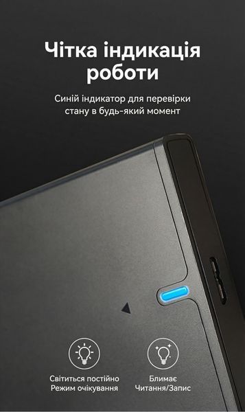 Кишеня для HDD/SSD Vention 2.5" SATA на USB 3.0 Micro-B 5 Гбіт/с підтримка 6 ТБ UASP Чорний KPAB0 фото
