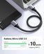 Кабель Ugreen 1 м USB 3.0 Type-A на Micro-B для зовнішніх жорстких дисків HDD SSD швидкість 5 Гбіт/с нейлонове обплетення Чорний 80793 фото 8