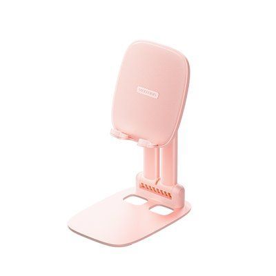 Подставка настольная для телефона и планшета Vention 4.7-12.9" регулировка высоты и наклона складная конструкция усиленная основа нагрузка до 10 кг Розовый KSGP0 фото